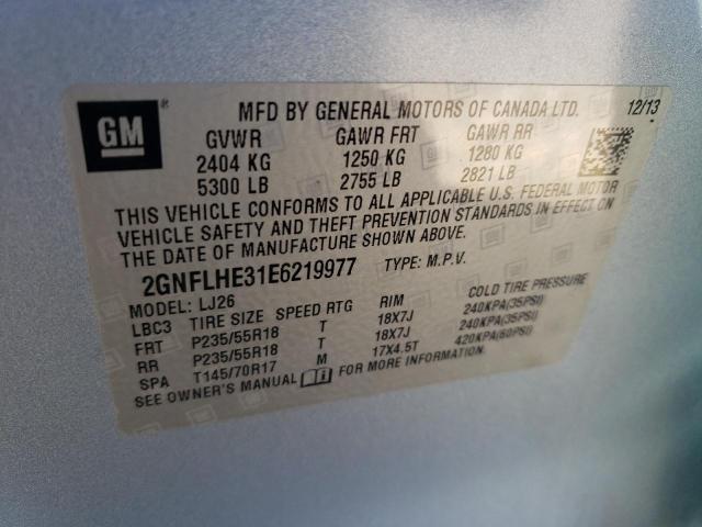 2GNFLHE31E6219977 | 2014 CHEVROLET EQUINOX LT