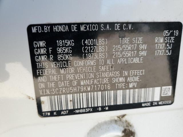 3CZRU5H79KM717016 Honda Hr-v Exl