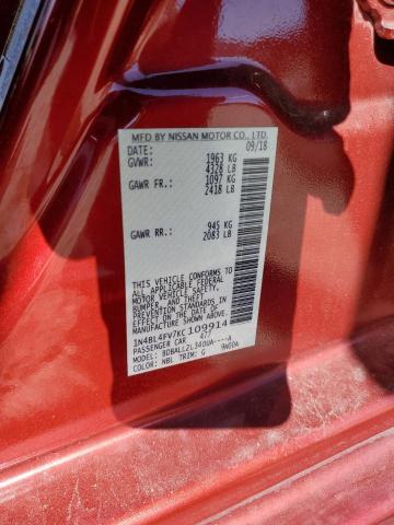 2019 NISSAN ALTIMA PLA - 1N4BL4FV7KC109914