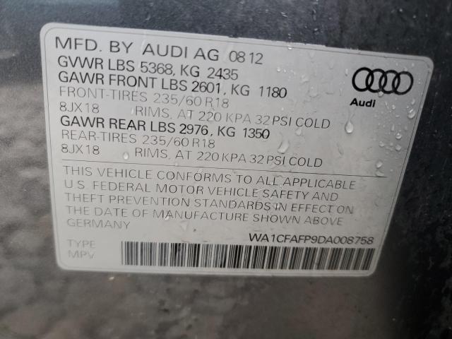 VIN WA1CFAFP9DA008758 2013 Audi Q5, Premium no.13