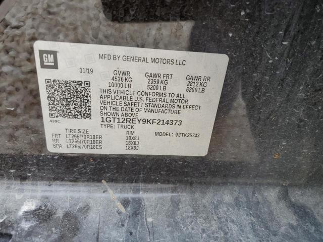 2019 GMC SIERRA K25 - 1GT12REY9KF214373
