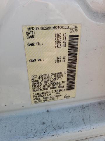 1N4BL4BV9LC238664 | 2020 NISSAN ALTIMA S