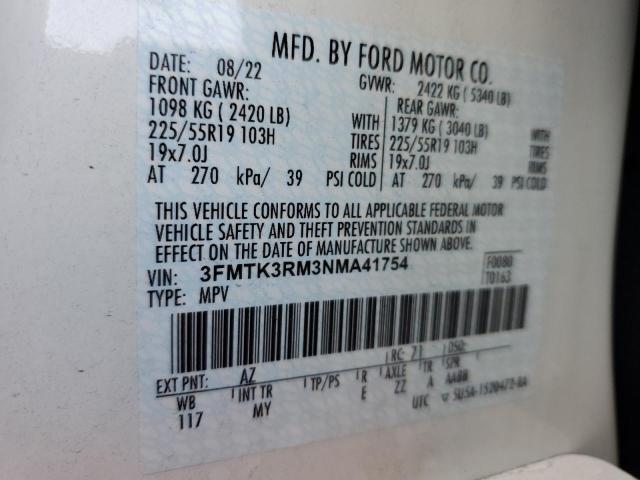2022 FORD MUSTANG MA - 3FMTK3RM3NMA41754