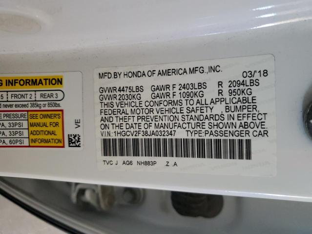 2018 HONDA ACCORD SPO - 1HGCV2F38JA032347