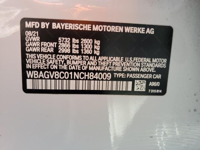 VIN WBAGV8C01NCH84009 2022 BMW M8 no.13