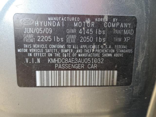 2010 Hyundai Elantra Touring Gls VIN: KMHDC8AE3AU051032 Lot: 51820564