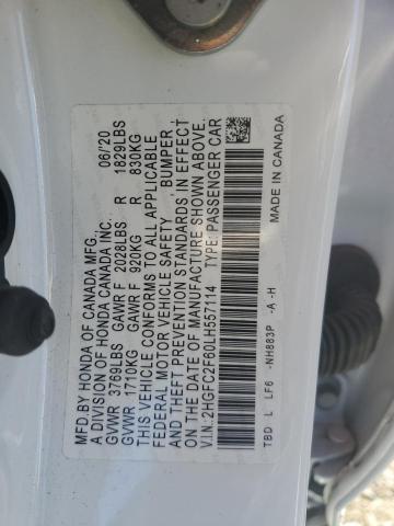 2020 HONDA CIVIC LX - 2HGFC2F60LH557114