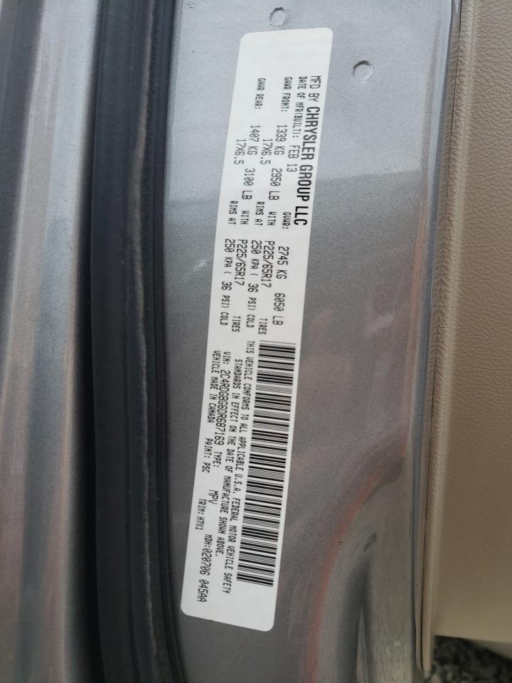 2C4RDGBG6DR687169 2013 Dodge Grand Caravan Se