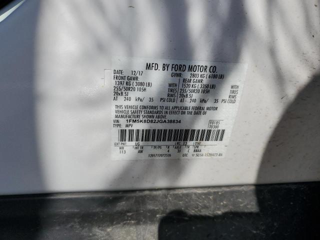 2018 FORD EXPLORER X - 1FM5K8D82JGA38834