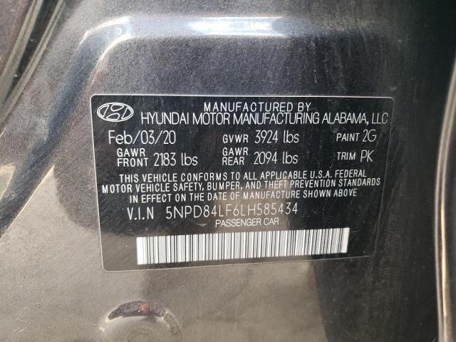 5NPD84LF6LH585434 | 2020 HYUNDAI ELANTRA SE