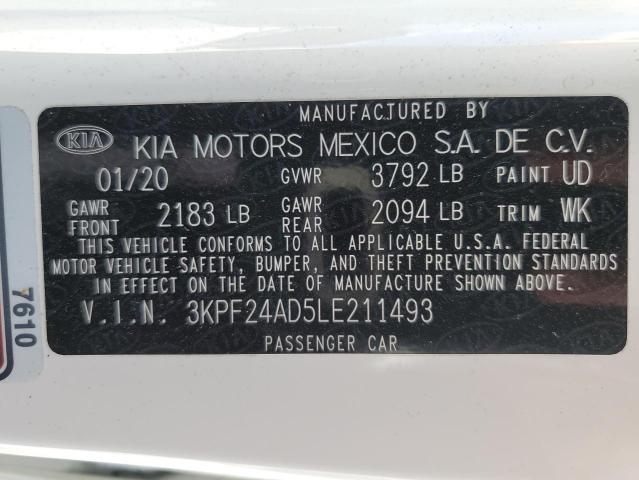 3KPF24AD5LE211493 KIA FORTE FE
