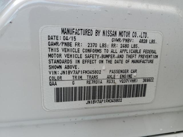 JN1BV7AP1FM345802 Infiniti Q50 BASE