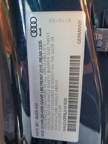 2020 AUDI A3 PREMIUM - WAUCUGFF8LA101532