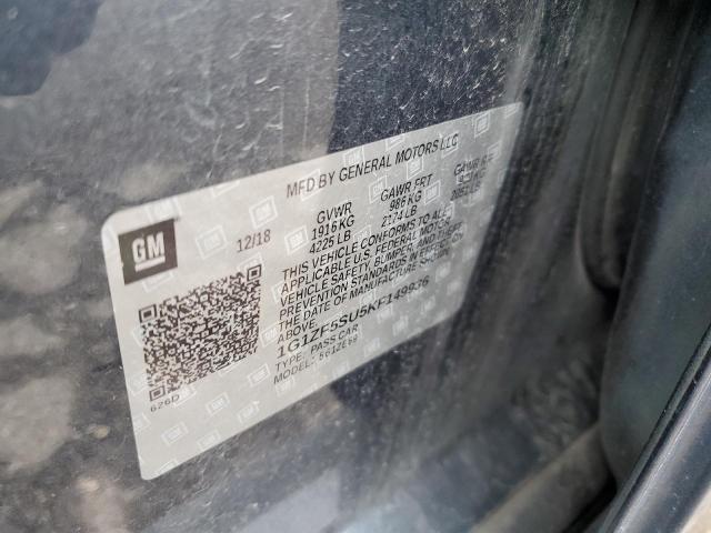 2019 CHEVROLET MALIBU HYB - 1G1ZF5SU5KF149936