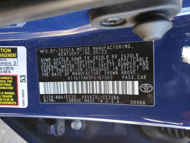 2023 TOYOTA CAMRY SE N - 4T1G11AK5PU167003