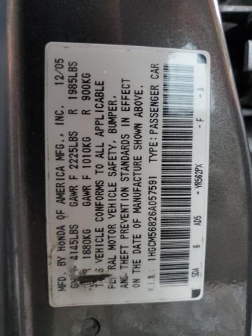 1HGCM56826A057591 2006 Honda Accord Ex