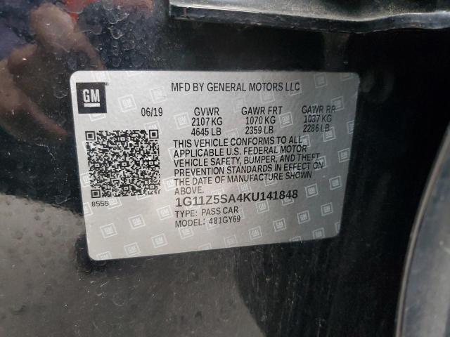 2019 CHEVROLET IMPALA LT - 1G11Z5SA4KU141848