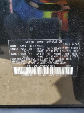 4S4BTGUD3N3268595 | 2022 SUBARU OUTBACK WI