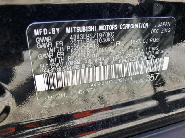 2020 Mitsubishi Outlander Sport Es VIN: JA4AP3AU0LU021344 Lot: 70674103