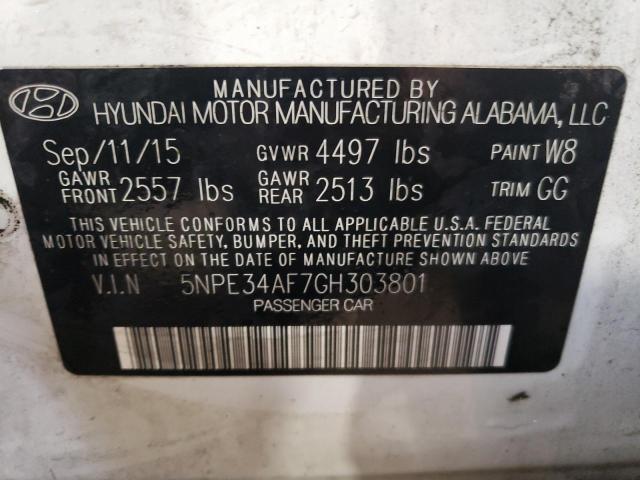 5NPE34AF7GH303801 | 2016 Hyundai sonata sport