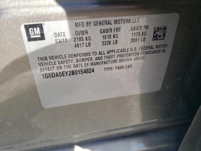 2011 Cadillac Cts VIN: 1G6DA5EY2B0154824 Lot: 53813544