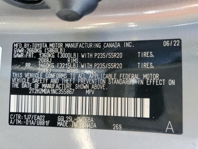 2022 LEXUS RX 350 - 2T2HZMDA1NC355867