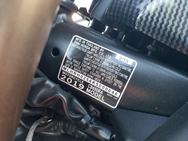 2019 HONDA CB650 RA - MLHRH0256K5000046