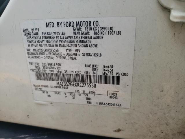 2019 FORD ECOSPORT S - MAJ3S2GEXKC275550