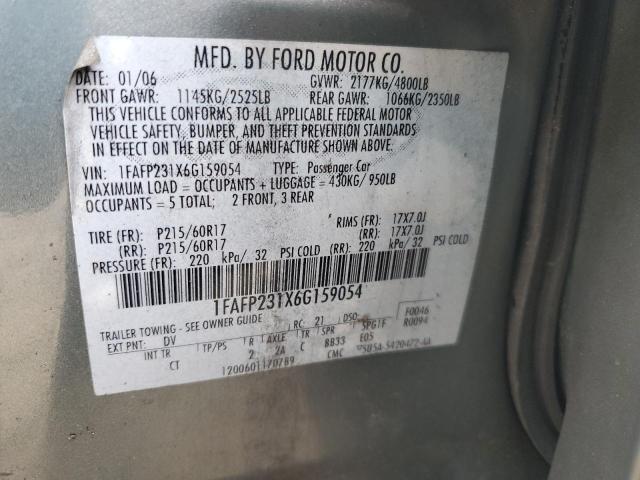 1FAFP231X6G159054 | 2006 Ford five hundred se