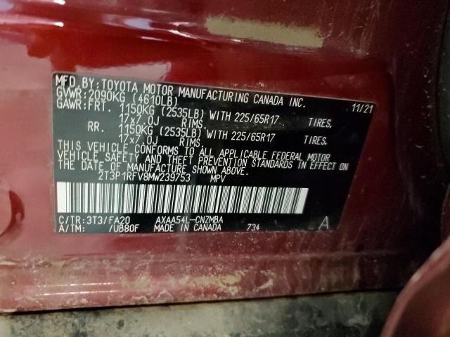 2021 TOYOTA RAV4 XLE - 2T3P1RFV8MW239753