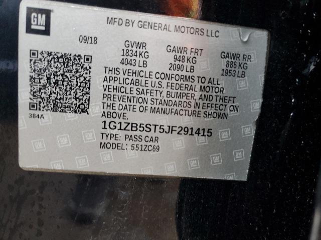 2018 CHEVROLET MALIBU LS - 1G1ZB5ST5JF291415