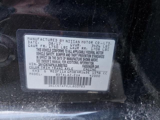 2018 NISSAN VERSA S - 3N1CN7APXJL800783