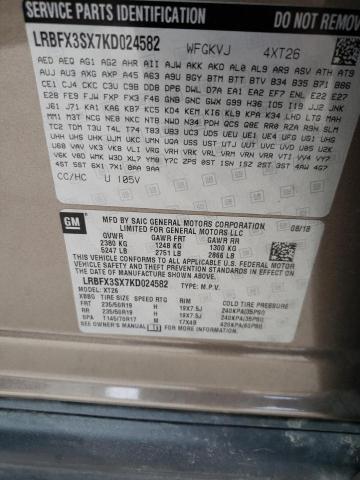 LRBFX3SX7KD024582 Buick Envision Premium