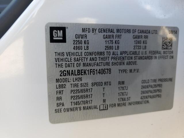 2GNALBEK1F6140678 | 2015 Chevrolet equinox lt