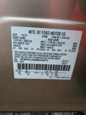 2FMPK4J99MBA56872 2021 FORD EDGE, photo no. 12