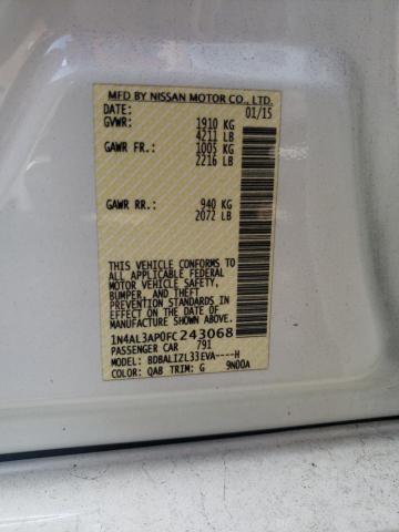 1N4AL3AP0FC243068 Nissan ALTIMA 2.5
