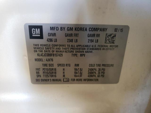 KL4CJCSB9FB157429 Buick Encore