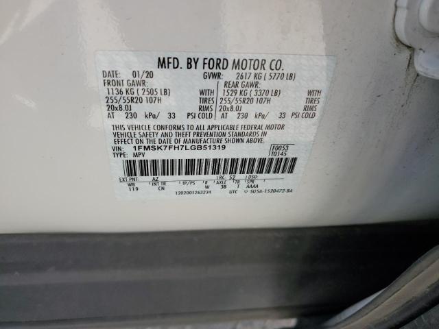 1FMSK7FH7LGB51319 Ford Explorer Limited