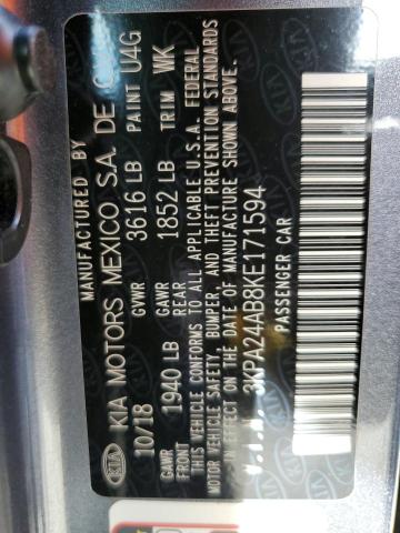 3KPA24AB8KE171594 KIA RIO S