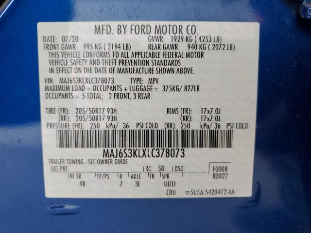 MAJ6S3KLXLC378073 Ford Ecosport Titanium