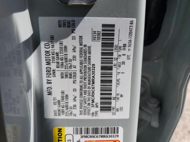 3FMCR9C67MRA30329 Ford Bronco Sport Outer Banks