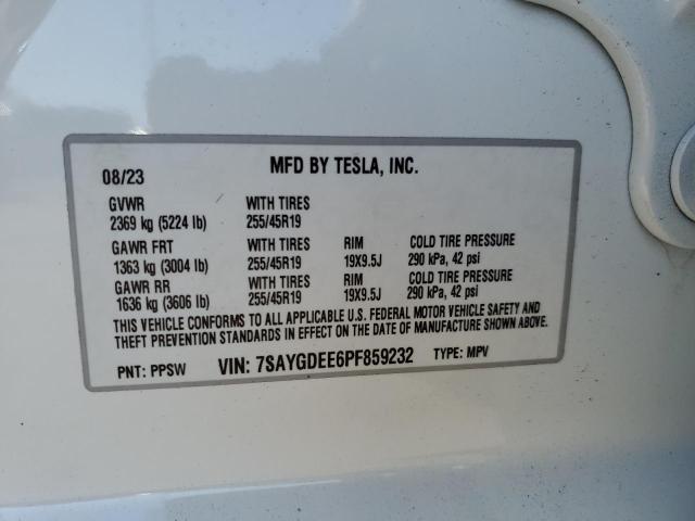 7SAYGDEE6PF859232 Tesla Model Y  10