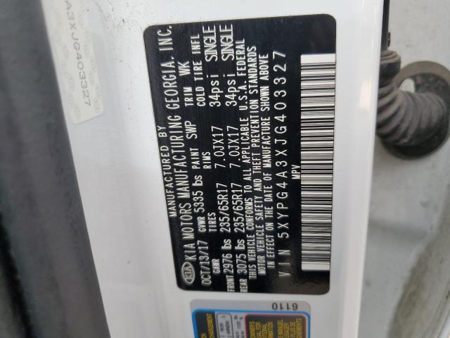 5XYPG4A3XJG403327 KIA SORENTO LX