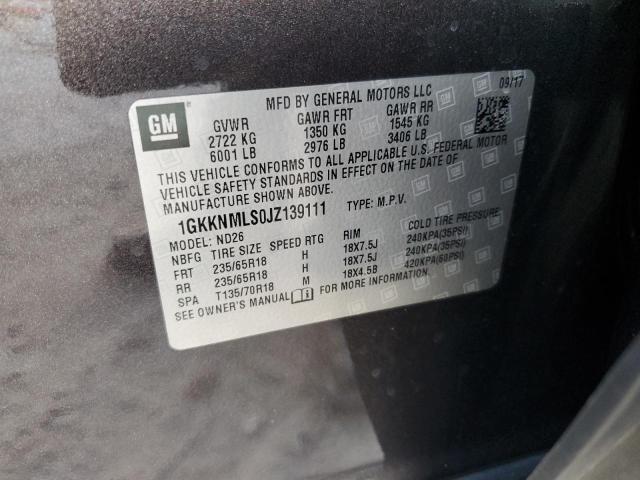 2018 GMC ACADIA SLT - 1GKKNMLS0JZ139111