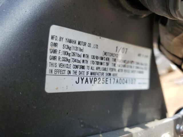 2007 YAMAHA XVS1300 CT JYAVP25E17A004107