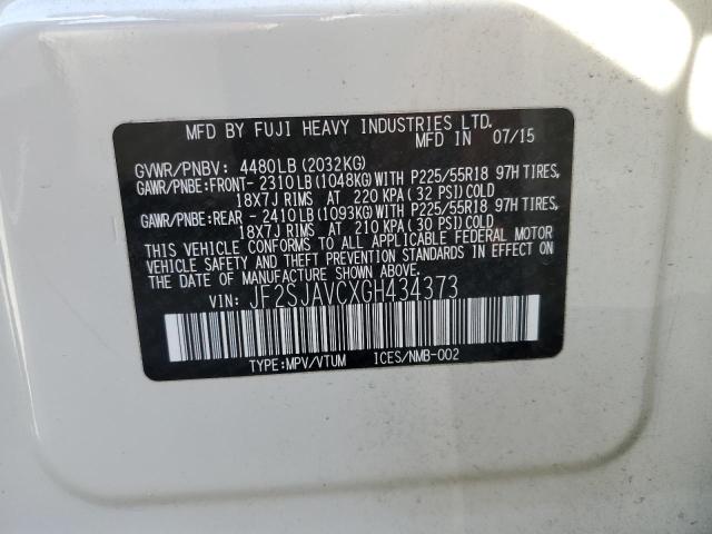 JF2SJAVCXGH434373 Subaru Forester 2.5i Touring
