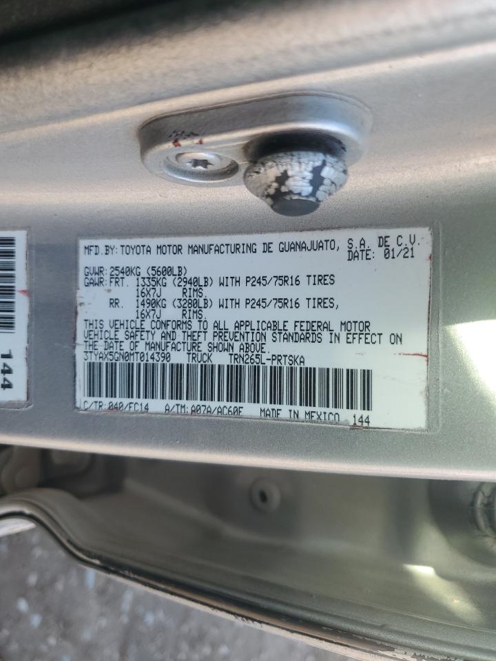 3TYAX5GN0MT014390 TOYOTA TACOMA 2021