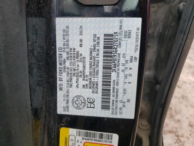 3FA6P0T95GR270759 Ford FUSION SE