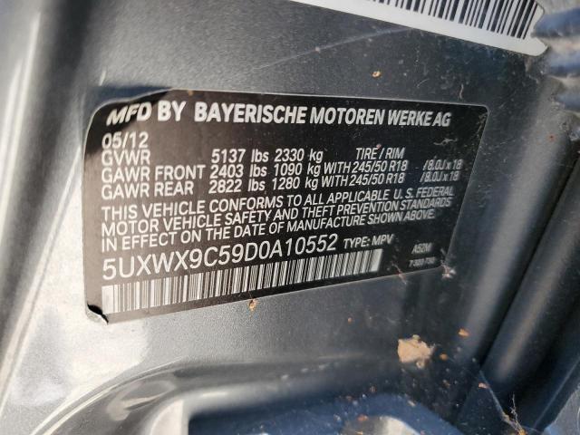 VIN 5UXWX9C59D0A10552 2013 BMW X3, Xdrive28I no.12