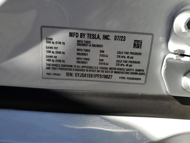 5YJSA1E61PF519627 | 2023 Tesla model s